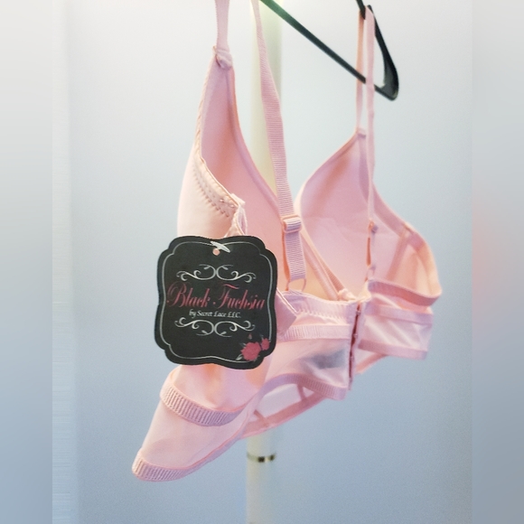 Lovely black fuchsia by secret lace 2pc bra set plus Sz-42C - Picture 6 of 15